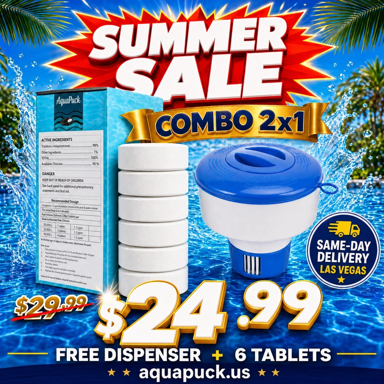 Summer Sale - AquaPuck Combo 2x1 - $29.99