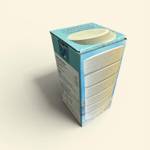 box of six 3 inch chlorine tablets