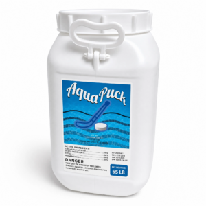 AquaPuck 50 lb Pool Shock - Angle View